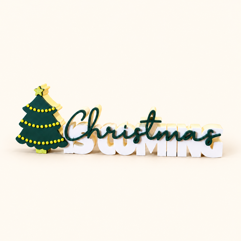 3D-geprint woordbeeld Christmas is Coming – Dovana