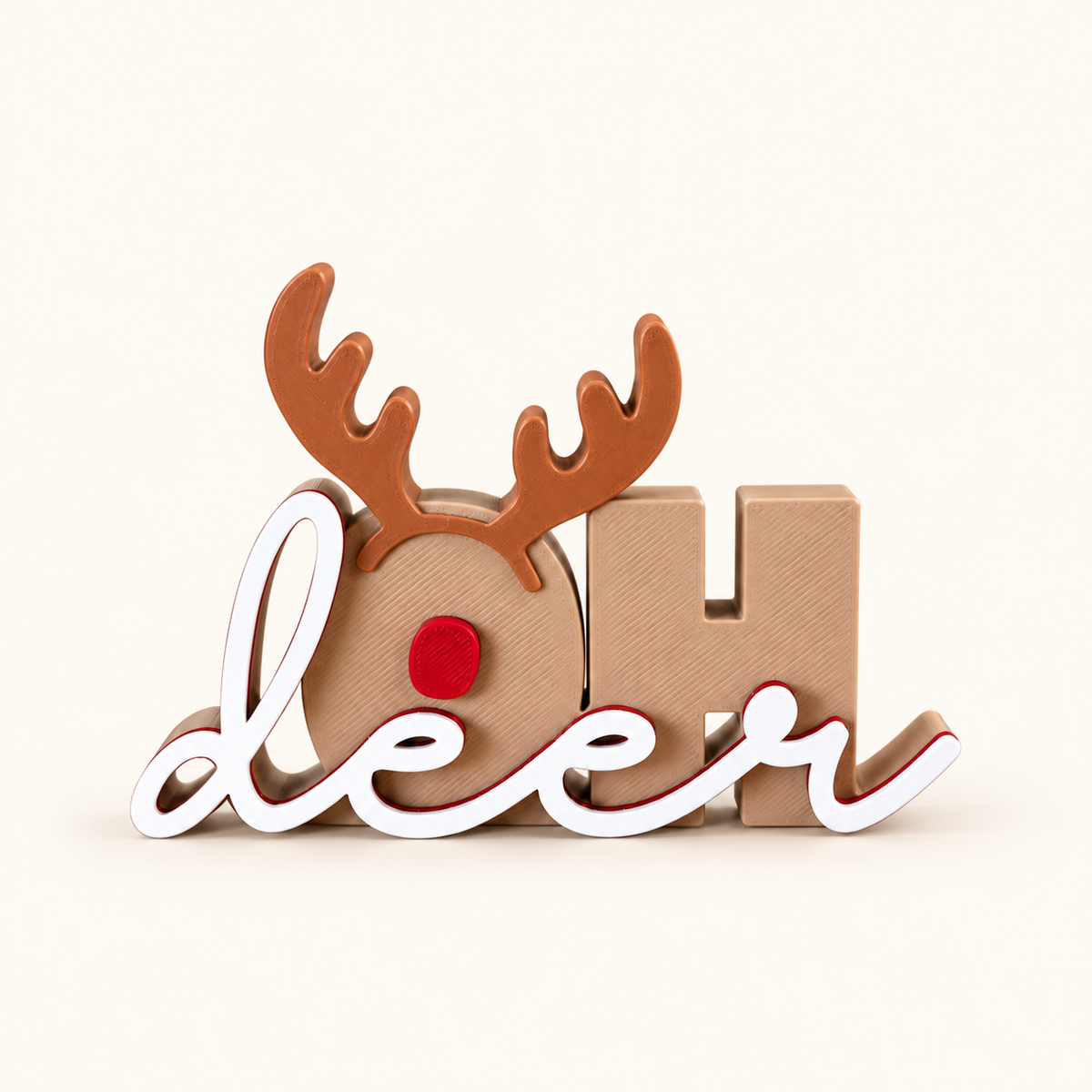 3D-geprint woordbeeld OH deer – Dovana