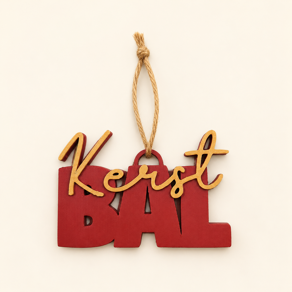Kerstbal hanger kastanjerood – Dovana