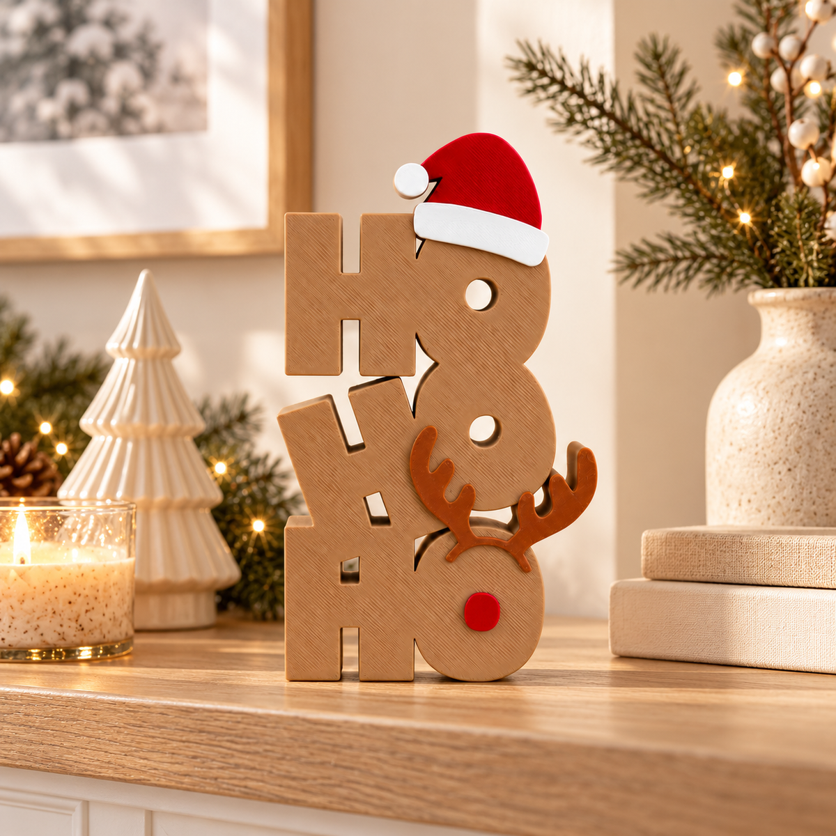 3D-geprint woordbeeld Ho Ho Ho – Dovana
