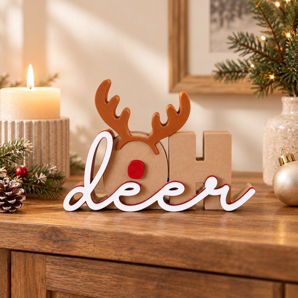 3D-geprint woordbeeld OH deer – Dovana