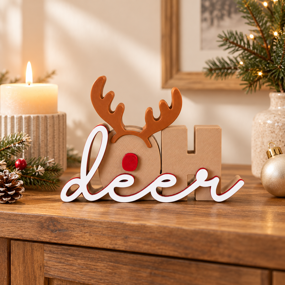 3D-geprint woordbeeld OH deer – Dovana
