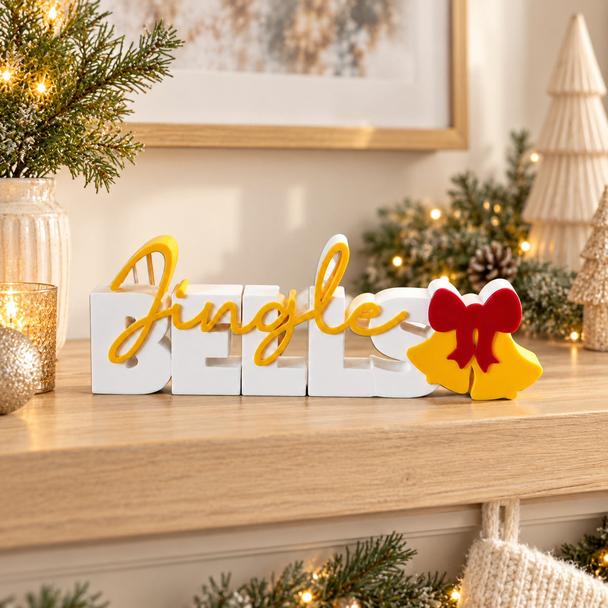 3D-geprint woordbeeld Jingle Bells – Dovana