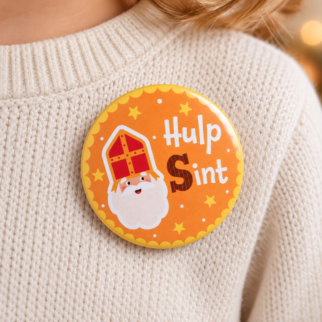 Sinterklaas button – Hulp Sint of Hulp Piet
