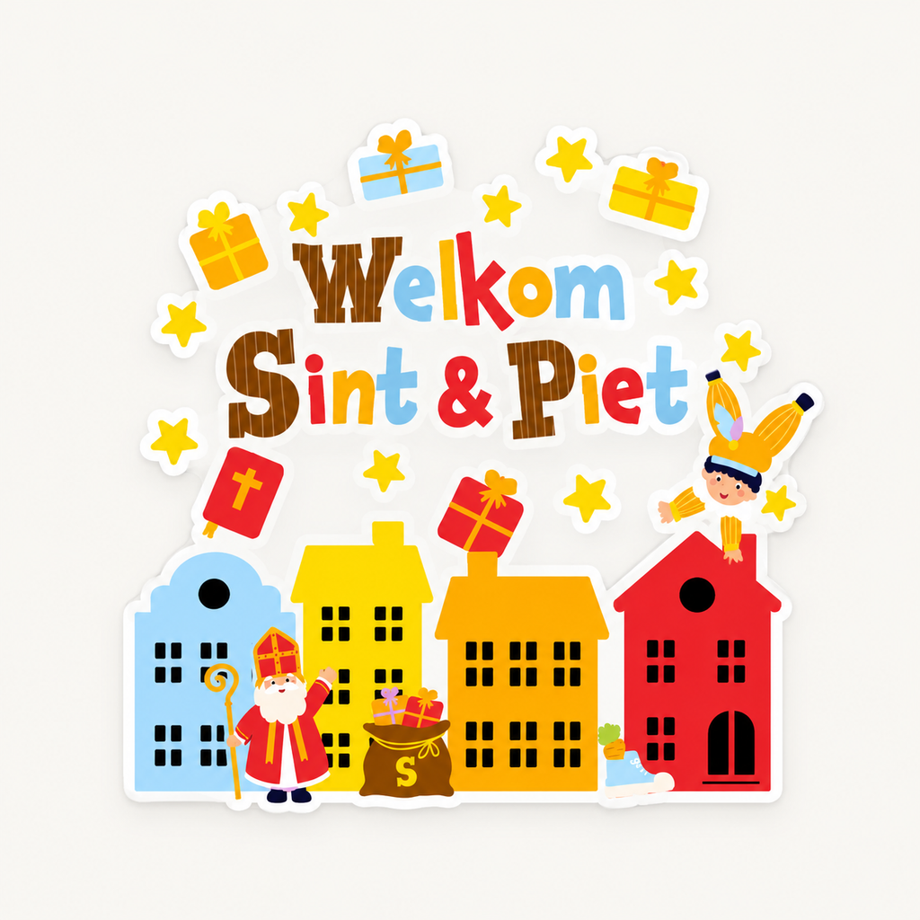 Sinterklaas raamstickers – Welkom Sint & Piet