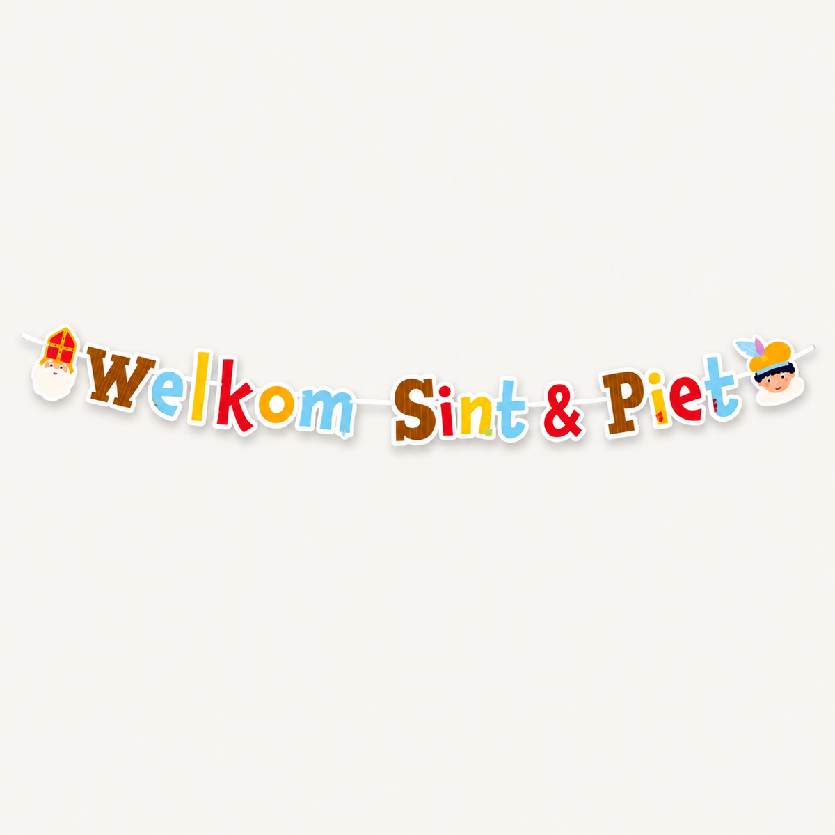 Sinterklaas letterbanner – Welkom Sint & Piet