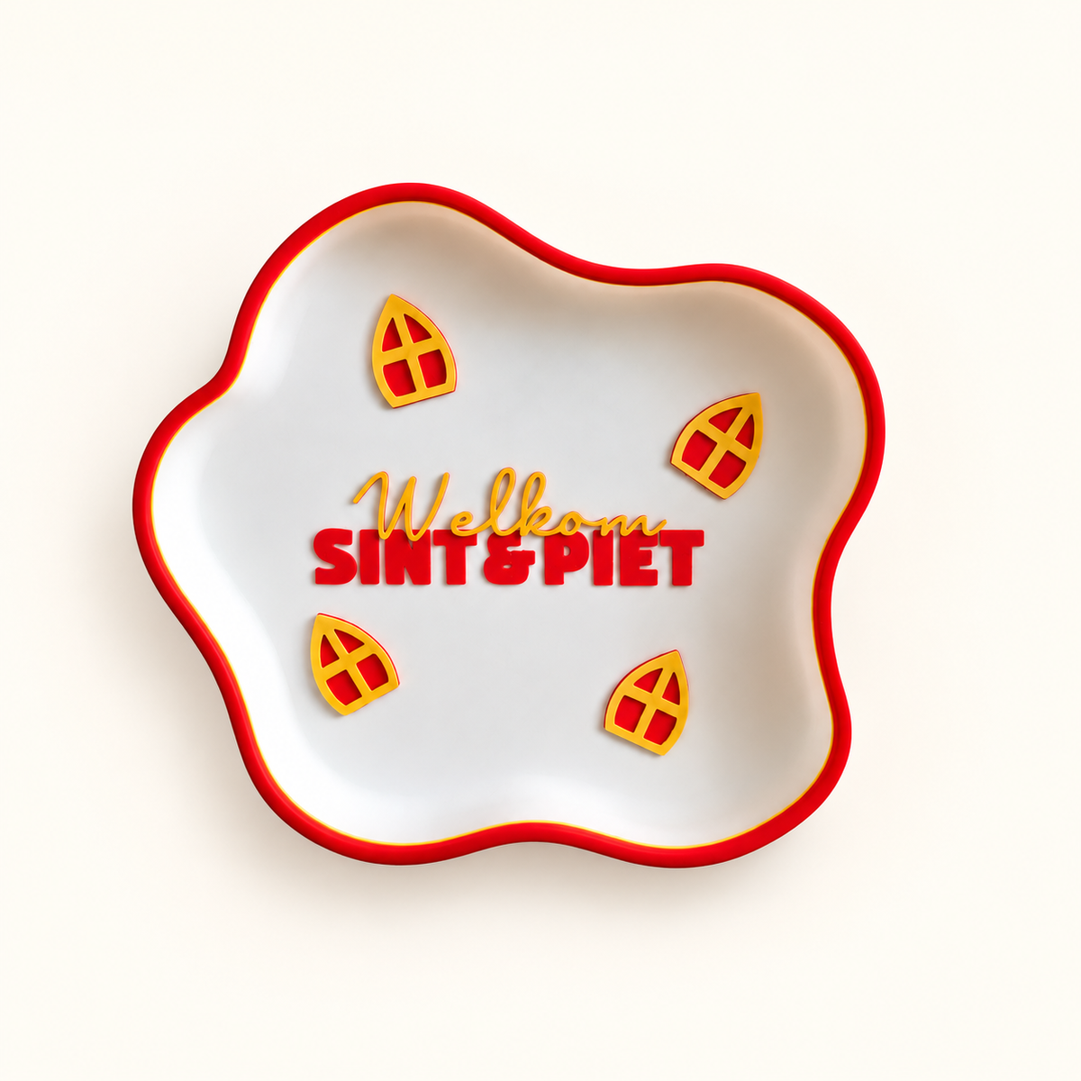 Decoratieschaaltje Welkom Sint en Piet, niet voor voedsel – Dovana