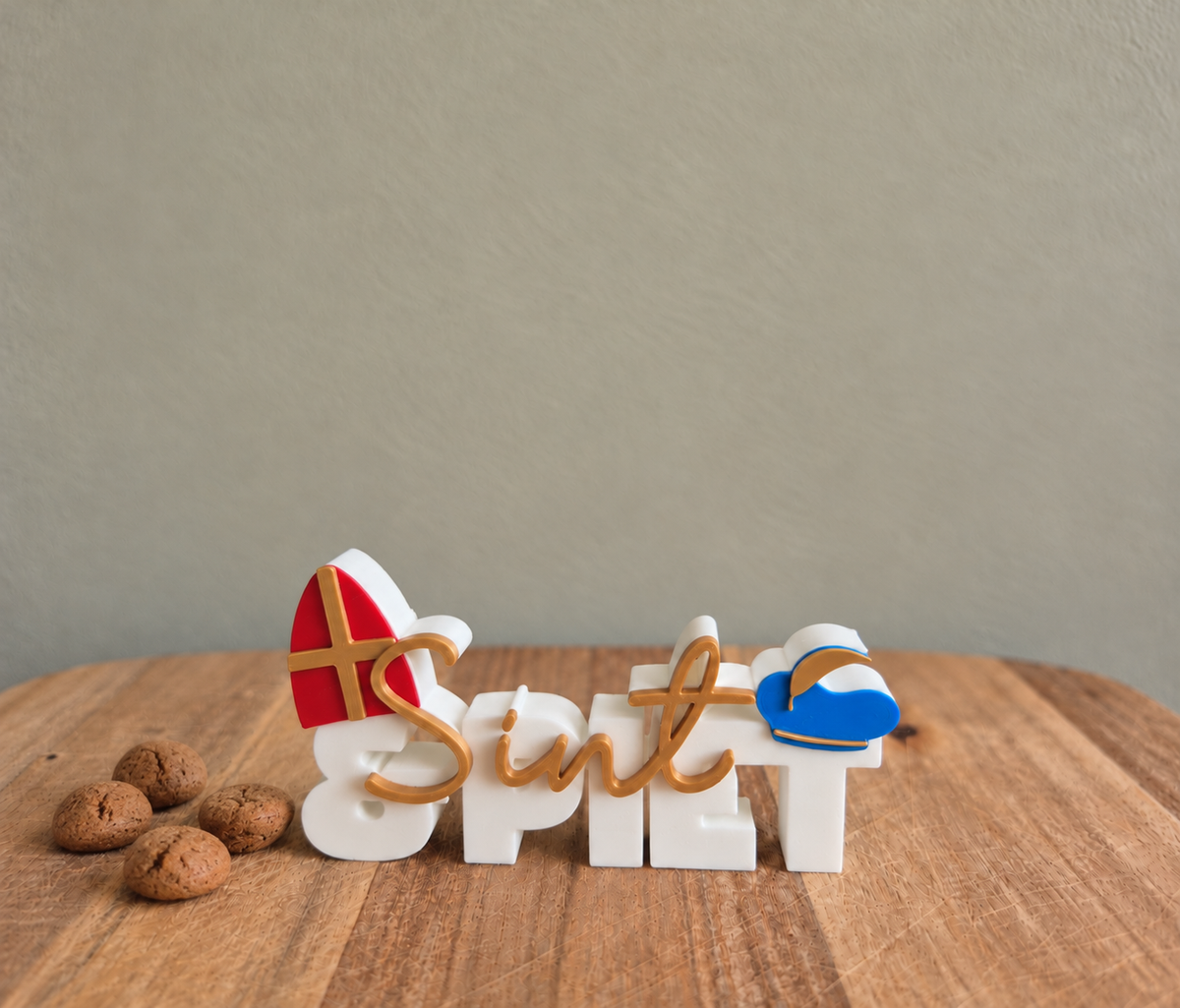 3D-geprint woordbeeld Sint & Piet – Dovana