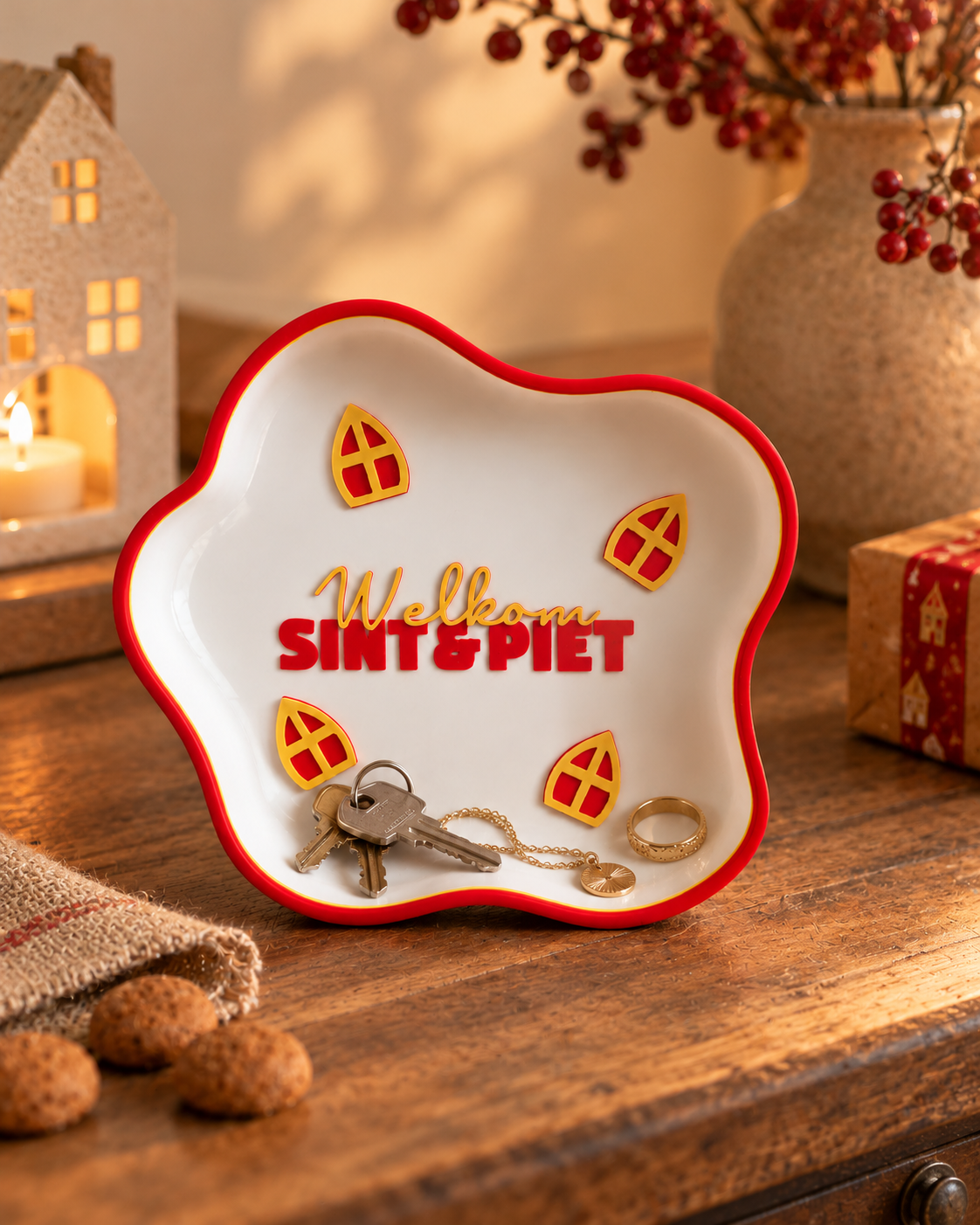 Decoratieschaaltje Welkom Sint en Piet, niet voor voedsel – Dovana