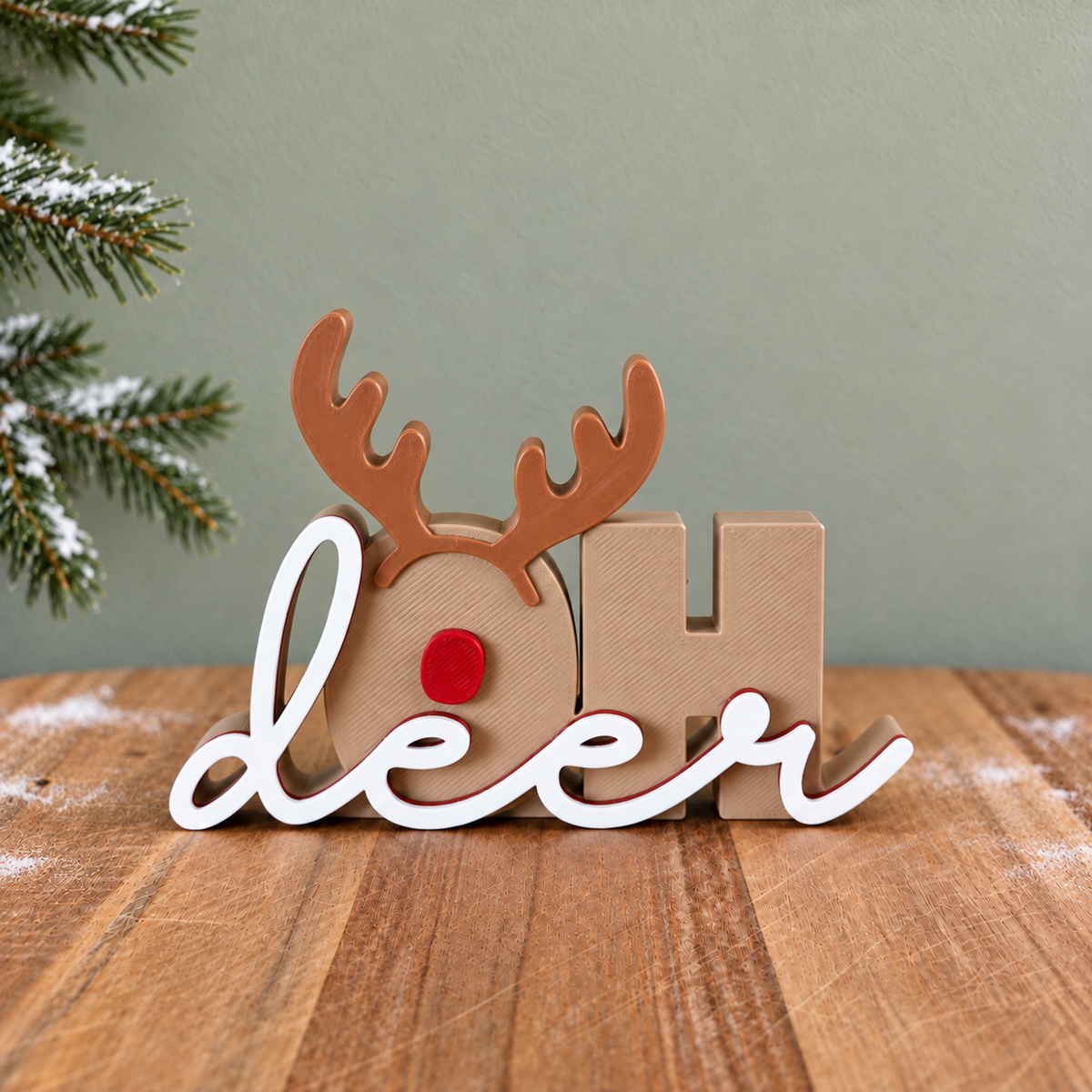 Kerstwoordbeeld OH deer van Dovana