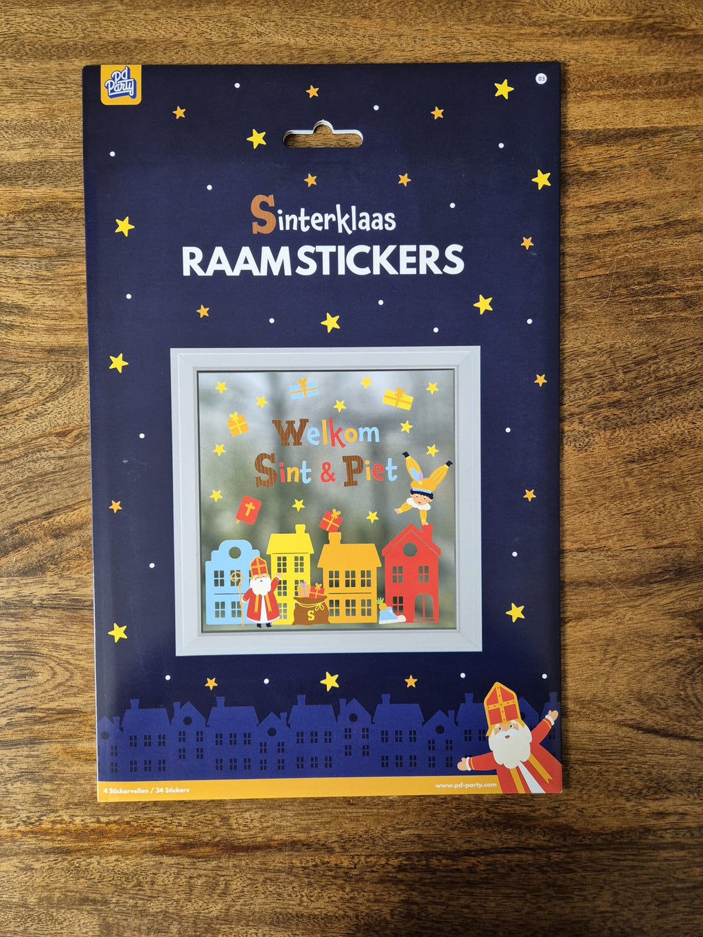 PD Party Sinterklaas raamstickers verpakking