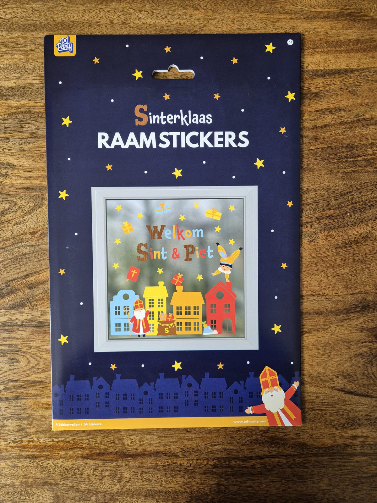 PD Party Sinterklaas raamstickers verpakking