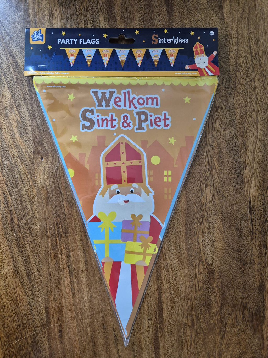 PD Party Sinterklaas vlaggenlijn voorzijde