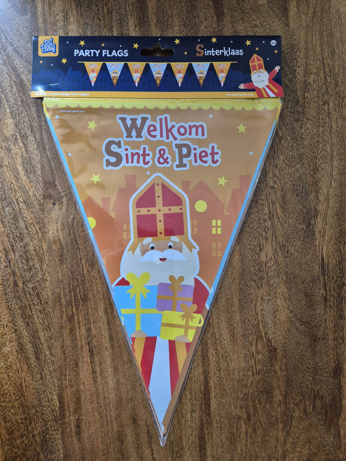 PD Party Sinterklaas vlaggenlijn voorzijde