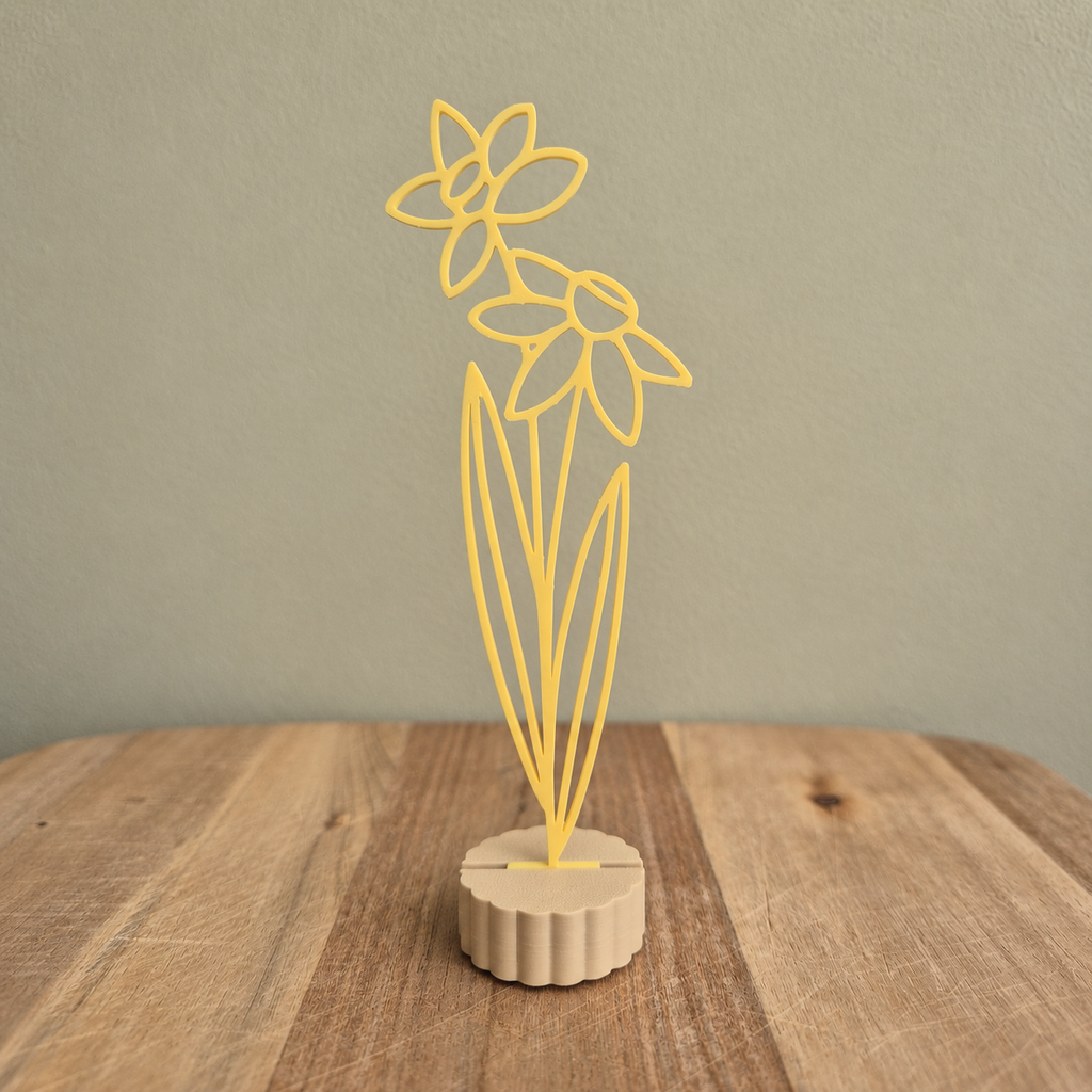 3D-geprint maandbloem december – Narcis – Dovana